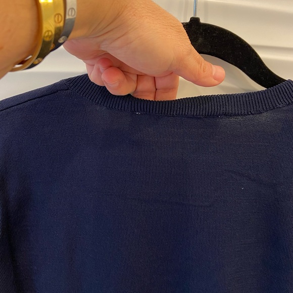 NWT Zara Minimalist RARE Preppy Long Sleeve Striped V-Neck Sweater - Picture 15 of 15